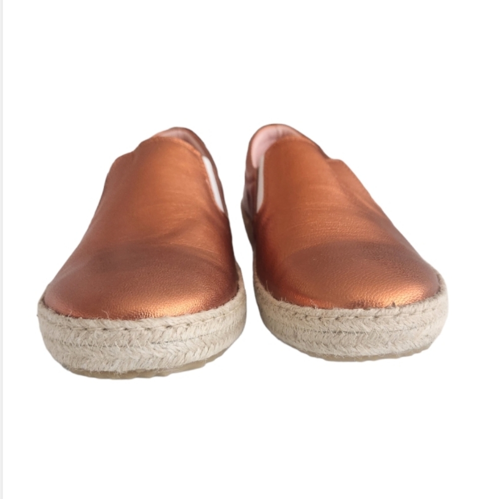 NWT Studio Pollini Espadrilles Metallic Orange Leather - Picture 3 of 12